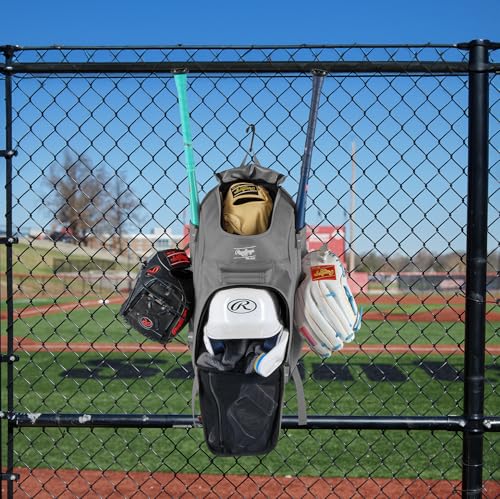 Rawlings | FRANCHISE 2.0 Player's Backpack | Baseball/Softball | Rec/Travel | Multiple Styles | Baseball/Softball - color: GRAPHITE