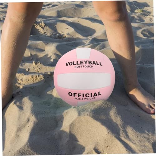 POPETPOP Soft Indoor Volleyball Practice Ball for Adults, Standard Size 5, Soft-Touch Explosion-Proof Machine-Seamed Training Volleyball for Entrance Exam and Indoor Sports