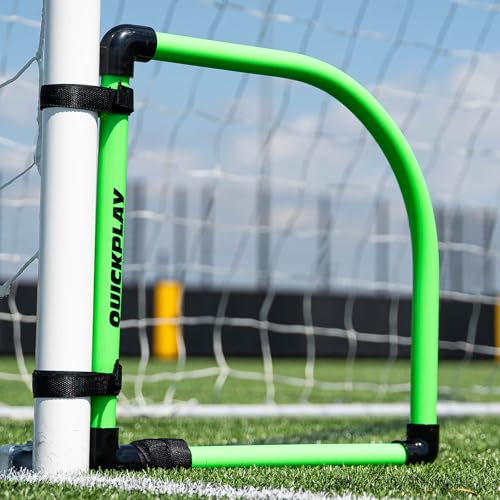 QuickPlay Goal Corner Target Frames Set of 2 - Soccer Goal Target Corners for Shooting Accuracy Training - Corner Targets for Soccer Goals with Quick Attach Straps, Carry Bag and Ground Stakes
