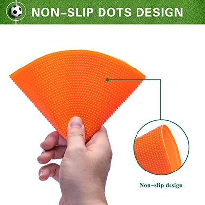 Spot Markers Rubber Floor Dots 9inch Non Slip Agility Dots Flat Cones for Kids Sports Soccer Basketball Training, Social Distancing, Preschool Kindergarten Classroom - style: 12Pcs Red-orange