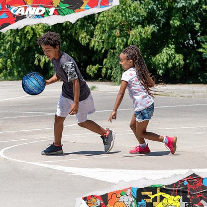AND1 Mini Basketball Pack Set for Kids (Deflated w/Pump Included): - 7-Inch Premium Youth Size Basketballs, Easy to Grip - color: Space Series, size: 3