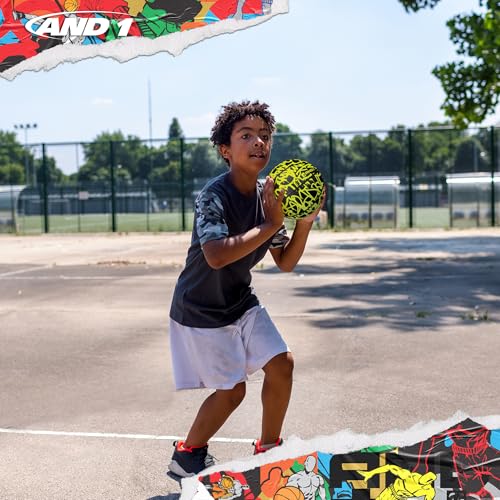 AND1 Mini Basketball Pack Set for Kids (Deflated w/Pump Included): - 7-Inch Premium Youth Size Basketballs, Easy to Grip - color: Graffiti, size: 3