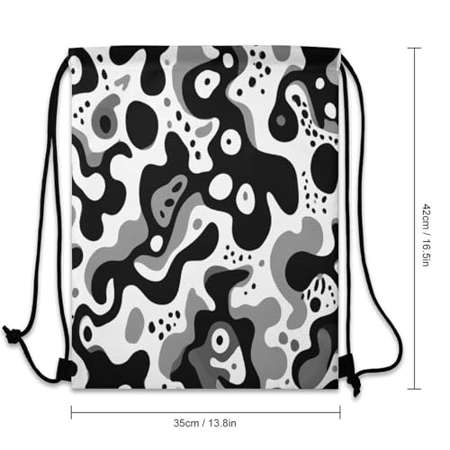 Beam Bag Large Capacity Drawstring Backpack for Volleyball Baseball Sports Workout Gear Travel Men Women, Black Camo Bags - color: Picture (638)