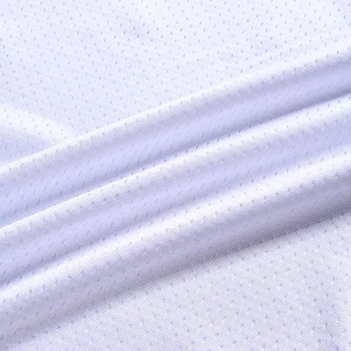 Youth Blank Football Jersey,Boy's Mesh Athletic Practice Footabll Shirts,Blank Footabll Jerseys for Kids S-XL - color: White, size: Medium