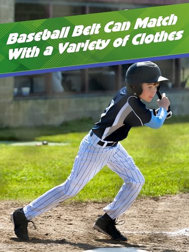 12 Pieces Baseball Belts Bulk Softball Belts Packs Leather Belt Adjustable Softball Belt Stretch Sports - color: Black, size: Youth Size