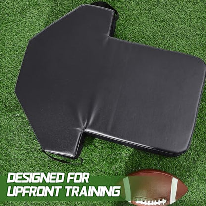 Tinideya 22" x 26" Football Tackle Dummy with Heavy-Duty Handles Football Blocking Pads Durable Sports Training Blocking Shield for Basketball MMA Kick Shield Kickboxing - color: Black