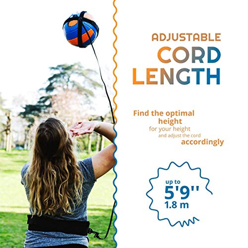 Puredrop Volleyball Training Equipment Aid Great Trainer for Solo Practice of Serving Setting Spiking and arm Swings Returns The Ball After Every Swing Spike Train Pass Serve Coach