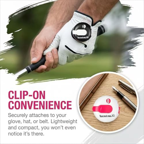 Golf Stroke Counter 1.2 Inch with Touch Reset - color: Pink White