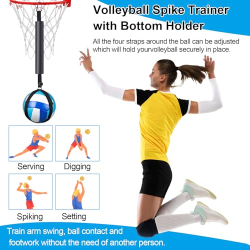 4 Pcs Volleyball Training Equipment Aid Volleyball Spike Trainer Training Technique Solo Trainer for Beginners Practicing Serving Setting Spiking and Arm Swing, Volleyball Gift for Adult Teen