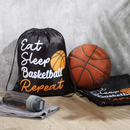 Windyun 16 Pcs Ball Drawstring Backpack Bulk Lightweight Draw String Bags Cinch Bags Drawstring Cinch Sack Tote(Basketball) - style: Basketball