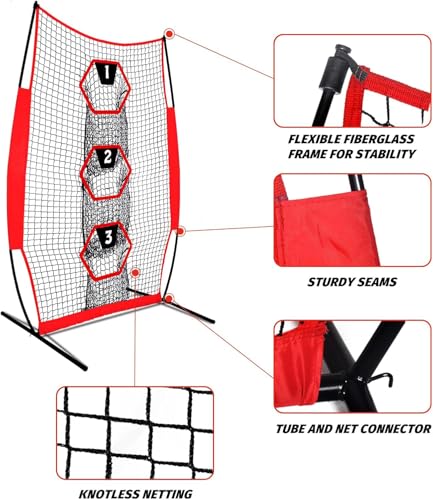 Doublehorse Football Kicking Net - 5x7FT Portable Rugby Quarterback Target Toss Throwing Practice Training Game for Outdoor Indoor Backyard Sports Field Teens Adults Practice Gifts