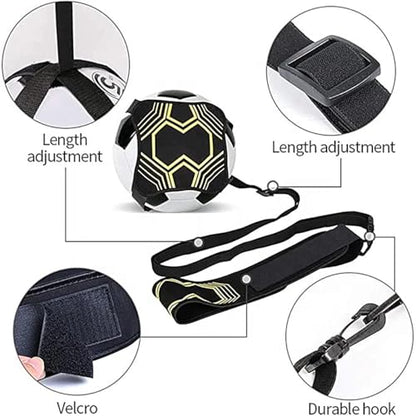 Football Kicking and Throwing Single Practice Training Auxiliary Control Skills Adjustable Belt for Adult Men Women - color: Yellow B
