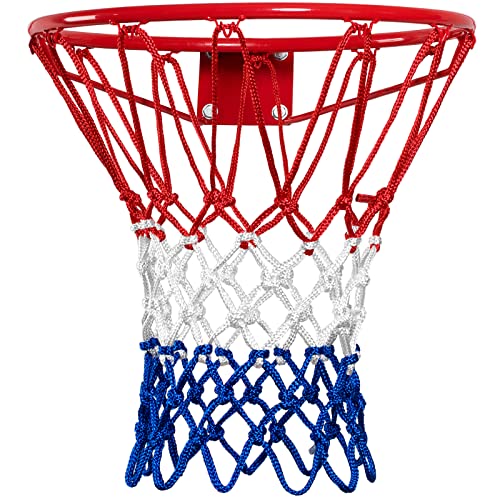 NEIJIANG Basketball Net Replacement, 2025 Upgrade Thick Professional Basketball Nets Heavy Duty Outdoor, All Weather Anti Whip Color Never Fade -12 Loops - style: 1Pc