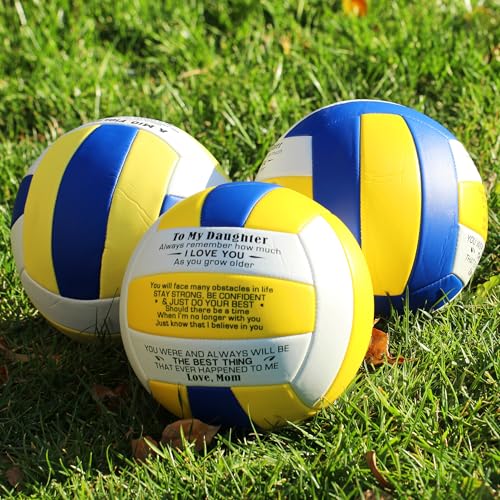 Motivational Volleyball Gift for Daughters - Inspiring Words Indoor Outdoor Recreation Sports Balls for Young Athletes from Mom or Dad