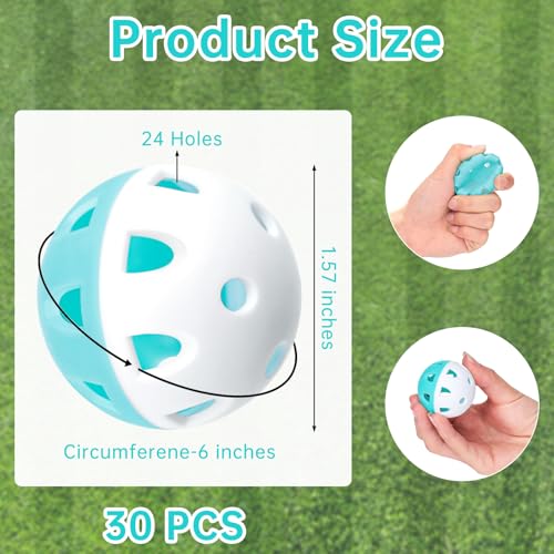 30/60 PCS Mini Practice Baseballs for Hitting 1.65 Inch Training Baseballs Lightweight Batting Practice Balls with a Drawstring Bag for Indoor Outdoor Sport Hitting Batting Training Use