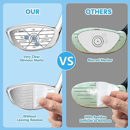 Seticek Golf Impact Tape Labels ｜Self-Teaching Sweet Spot and Consistency Analysis ｜ Improve Golf Swing Accuracy and Distance - color: 150PC-RIGHT HANDED GOLFER