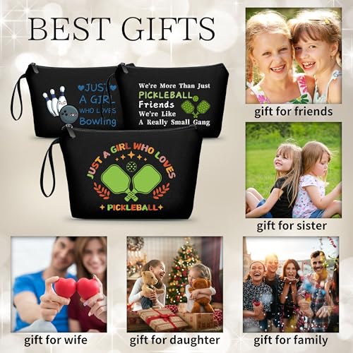 Pickleball Accessories - Cosmetic Travel Make Up Bag for Women & Girls, Gifts for Pickleball Lovers - color: pickleball 2H