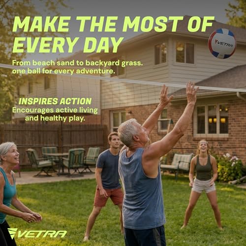 VETRA Premium, Soft Touch Volleyball, Official Size 5, Super Soft Volleyball Training Equipment for Professional & Recreational Use Practice, Sports & Outdoor, Women & Men
