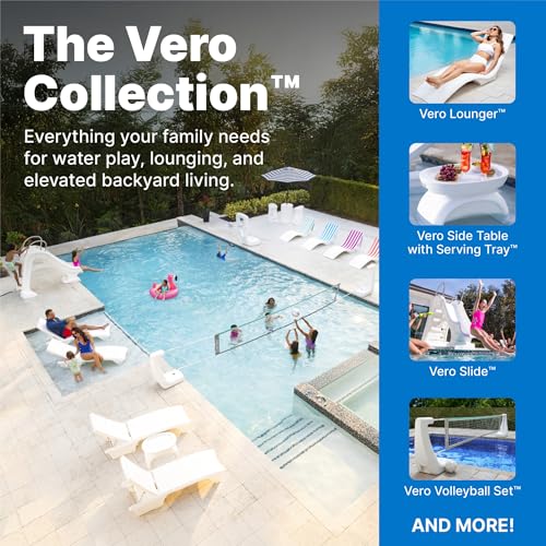 Step2 Vero Pool Basketball Hoop, Outdoor/Indoor Waterproof Patio Furniture, Made of Durable Plastic, 4.5 Feet, White