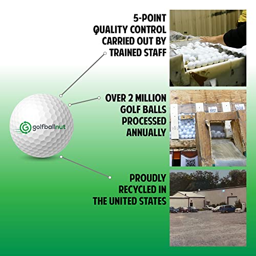 48 Used Golf Balls Bulk – Recycled Hit-Away Golf Balls – AA Quality – Mixed Brands in Mesh Bag - 48-Pack