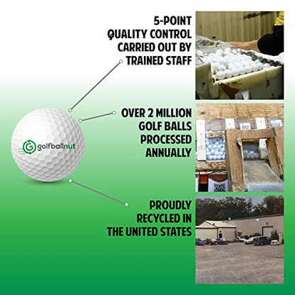 48 Used Golf Balls Bulk – Recycled Hit-Away Golf Balls – AA Quality – Mixed Brands in Mesh Bag - 48-Pack
