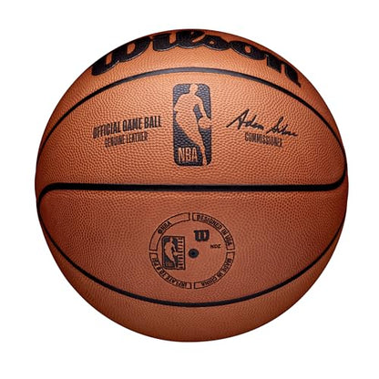 WILSON NBA Official Game Basketball - Brown, Size 7-29.5"