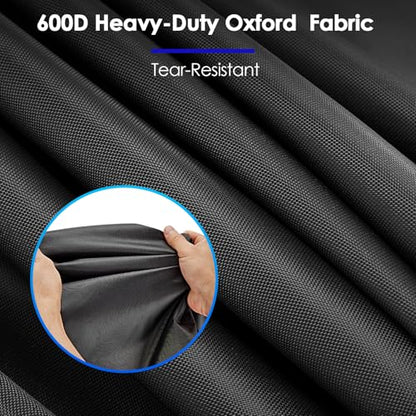 Saking Ping Pong Table Cover Waterproof, 600D Heavy-Duty Table Tennis Cover Waterproof for Outdoor & Indoor All-Weather Protection, 111"L x 61"W x 8"H, Black