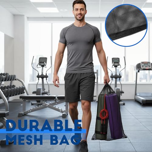 Sports Ball Bag Drawstring Mesh Bags Soccer Large Ball Net Bag Sports Equipment Storage Organizer for Balls Gym, Beach, Cloth, Swimming Gears - size: 30 x 40inch