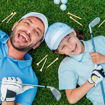 Hollowfly Father's Day Wood Golf Tees Bulk for Men 2-3/4 Inch Wooden Golf Tees Funny Birthday Gag Gifts for Men Grandpa Husband Lovers, 10 Style