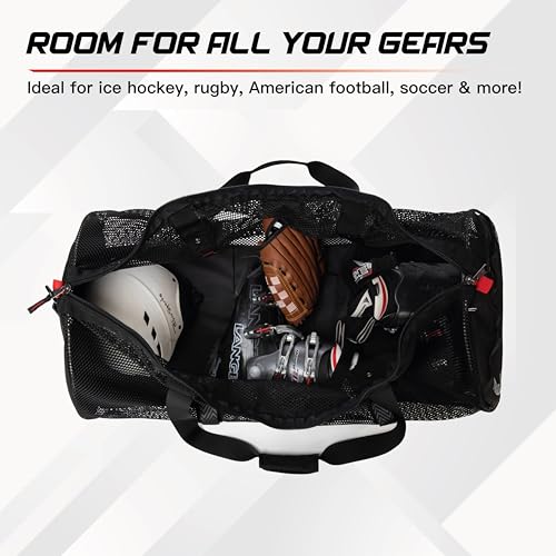 TRAILKICKER Premium Foldable & Durable Extra-Large Sports Equipment Bag – Perfect for Sports Gear Storage, Basketball, Football, Soccer, Rugby, Hockey
