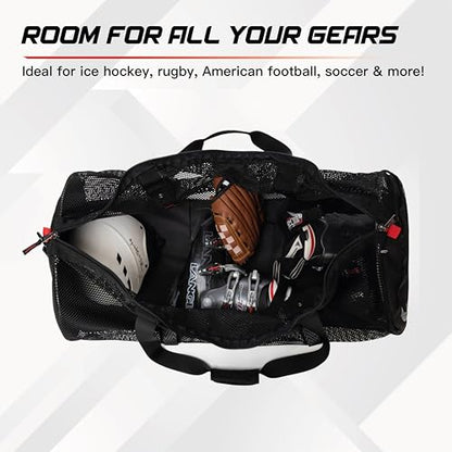 TRAILKICKER Premium Foldable & Durable Extra-Large Sports Equipment Bag – Perfect for Sports Gear Storage, Basketball, Football, Soccer, Rugby, Hockey