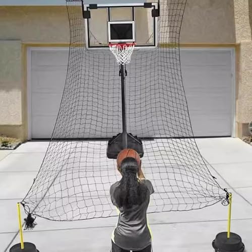 Power Network Basketball Rebounder Training - Outdoor Basketball Shooting Return System - Heavy Duty Basketball Return Attachment for Hoops