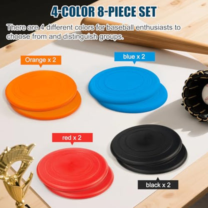 8Pcs Baseball Swing Trainer, 7 Inch Swing Disk for Batting Mechanics, Softball Training Equipment, Lightweight Durable Hitting Aid for Players (Multicolor)