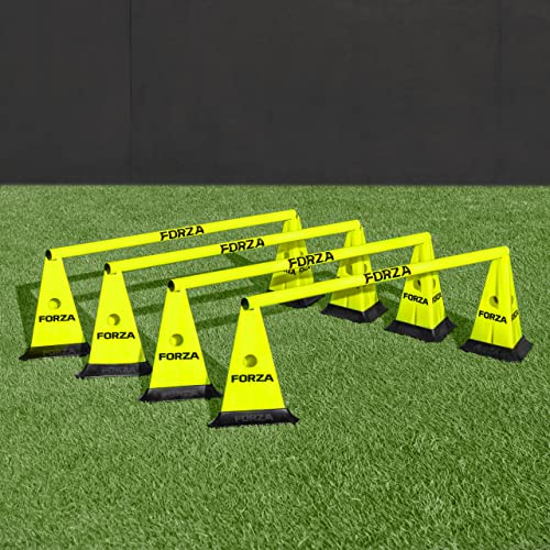 FORZA Cone & Hurdle Training Sets | Improve Your Speed & Agility Skills - Available in 3 Styles and 8 Colors - color: Yellow, style: Pro Tri Cone