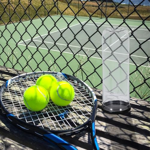 3Pcs Tennis Ball Holder Portable Multi-Function Storage Bottle for Tennis Balls Transparent Container with Lid Wear-Resistant