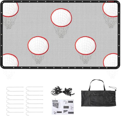 AKOZLIN Soccer Goal Target Net Soccer Shooting Training Aid with 7 Scoring Target Zones Soccer Field Nets Football Practice Training Equipment Accessory (Net Only) - size: 24x8FT