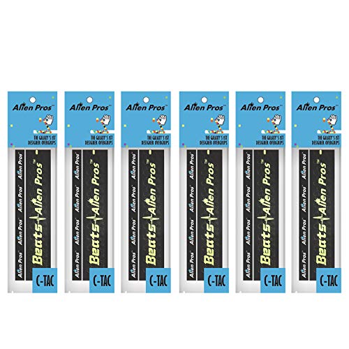 ALIEN PROS Tennis Racket Grip Tape – Tac Moisture Feel Tennis Grip – Tennis Overgrip Grip Tape Tennis Racket – Wrap Your Racquet for High Performance - style: 6-Pack Yellow Beats