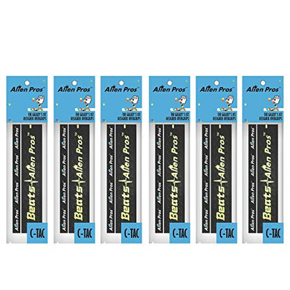 ALIEN PROS Tennis Racket Grip Tape – Tac Moisture Feel Tennis Grip – Tennis Overgrip Grip Tape Tennis Racket – Wrap Your Racquet for High Performance - style: 6-Pack Yellow Beats
