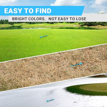 Professional Plastic Golf Tees 50/60/100 Pack (3-1/4" or 2-3/4"), Enhanced Durability & Stability, Engineered to Minimize Friction and Side Spin - color: Blue 3-1/4" (100pcs)