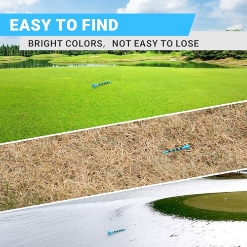 Professional Plastic Golf Tees 50/60/100 Pack (3-1/4" or 2-3/4"), Enhanced Durability & Stability, Engineered to Minimize Friction and Side Spin - color: Blue 3-1/4" (100pcs)