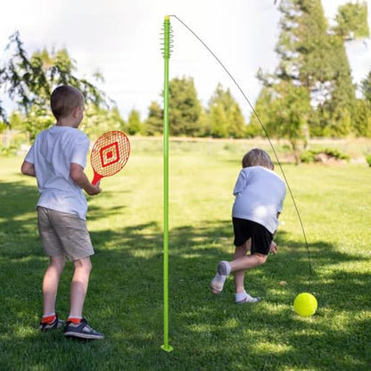 Tennis Trainer, Solo Practice Set, Portable Swing Aid, Self Training Equipment 5.28 Feet for Match Preparation, Hitting Feedback, and Leisure Court Games Players, Athletes, Beginners Anytime Anywhere