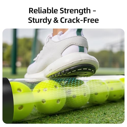 17 Balls Collapsible Pickleball Ball Retriever, Tennis Ball Retriever, Pickleball Pickup Tube with Shoulder Strap, Lightweight & Durable Ball Retriever for Easy Pickup, Collection, Carry, Storage