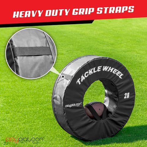 Play Platoon Football Tackle Dummy - Tackling Wheel Dummies for Youth Football Training - Tackle Wheel for Blocking, Hitting Drills and Practice - size: 28 Inch