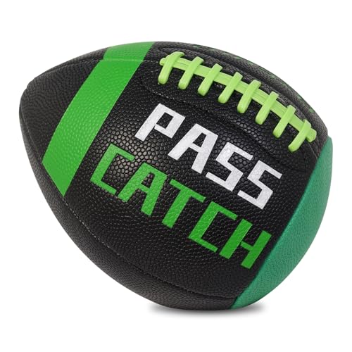 PassCatch Training Football, Composite Fatherless Bounce Back Youth Football, Training Improving Enhance Solo Passing Catching Skills (Deflated)