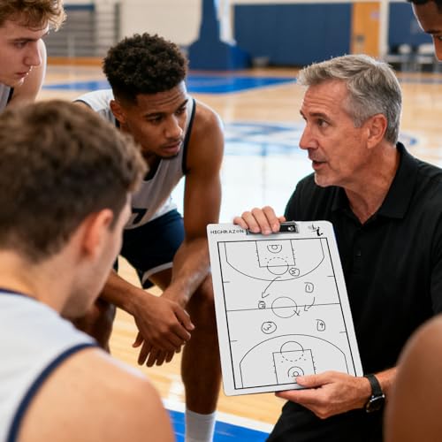 Basketball Coaches Clipboard,White Double-Sided Dry Erase Coach Clipboard, Basketball Whiteboard for Coaches, White Board with Marker for Coaches Gift - style: A-white