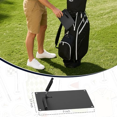 Pro Golf Alignment Sticks Holder – Adjustable Swing Plane Trainer with Weighted Base | Golf Training Aid for Swing Path, Putting & Aiming (Black Easy) - Not Included Alignment Sticks