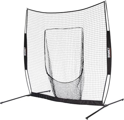Bownet Big Mouth Elite Baseball & Softball Hitting Net – Heavy-Duty Portable 8' x 8' Batting Practice Net with Energy Absorption System – Includes Carry Bag for Indoor & Outdoor Use