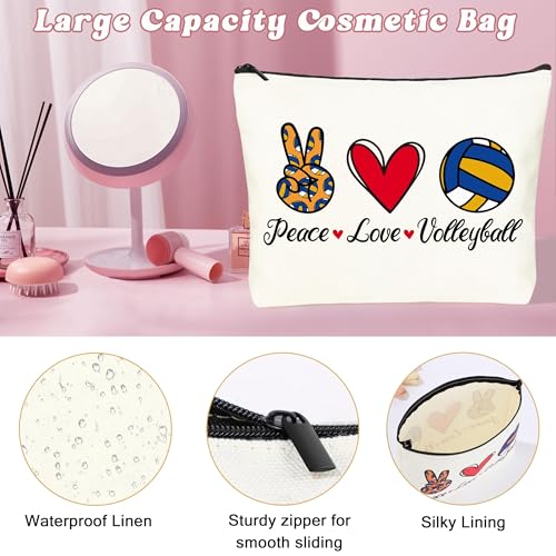 24 PCS Volleyball Team Gift Set, In My Volleyball Era Canvas Tote Bags & Makeup Bags, Bulk Party Favors for Teen Girls, Players, Senior Night