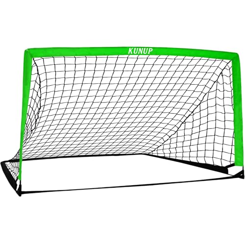 5×3 6x4 9x5 FT Portable Kids Soccer Goal for Backyard, Foldable Soccer Practice Net with Carrying Bag for Toddler Youth Adult Pop Up Soccer Training Equipment Indoor and Outdoor Sports Game - color: Green, style: 6x4FT