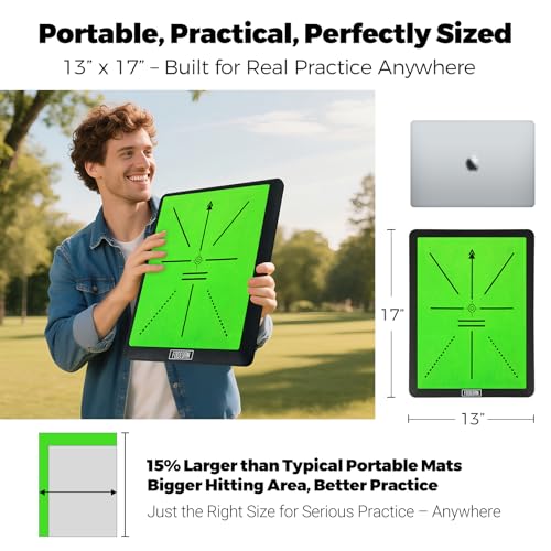High-Precision Golf Hitting Mat – Practice Mat with Swing Path Feedback & Impact Detection – Indoor/Outdoor Use – Golf Swing Trainer for Home Training – Gift for Golfers, Beginners & Pros - style: Golf Hitting Mat